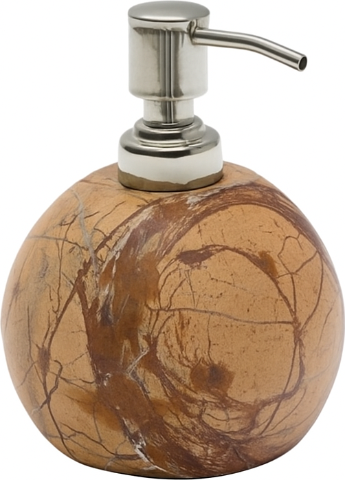 Sæbedispenser Brun Marmor Kave Home Splash Rustik Kolonial Stil 8ã 10ã 10 Cm