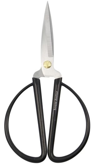 Saks House Doctor Shears 15 Cm Sort Sølv   Rustfrit Stål  Ergonomiske Håndtag
