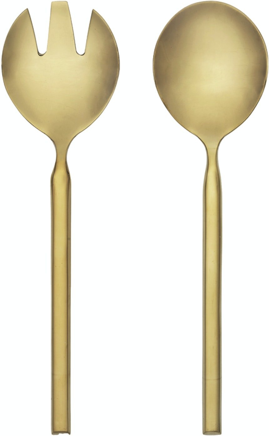 Elegant Guld Salatbestik fra Broste Copenhagen - 28 cm