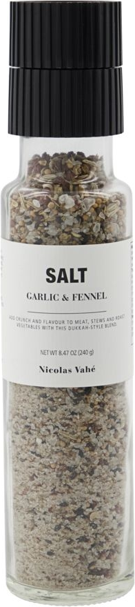 Salt Med Kværn Nicolas Vahé Salt-serie Garlic   Fennel