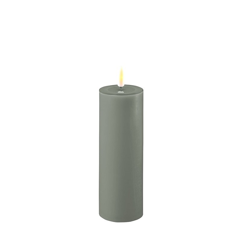 Salvie Green Led Bloklys ø5x15 Cm