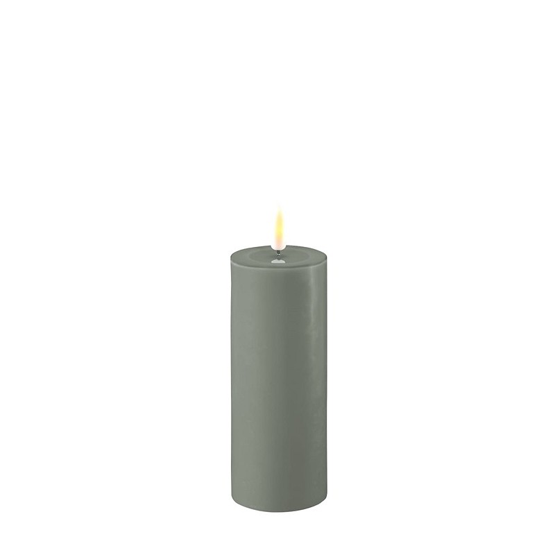 Salvie Green Led Bloklys ø5x12   Cm