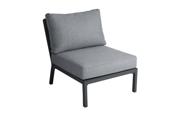 Samvaro Centermodul Til Samvaro Hjørnesofa Antracit Med Lysegrå Hynder  Loungemøbler Brafab Enggården Havemøbler