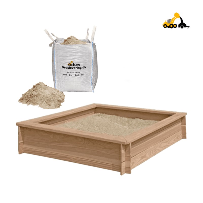 Sandkasse Pakke: Sandkasse   Lærketræ Inkl  450kg Sand
