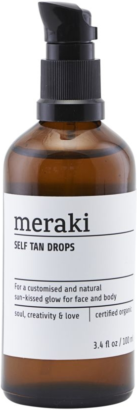 Selvbrunerdråber Meraki Drops 100 Ml   økologisk Parfumefri Self Tan Til Ansigt   Krop