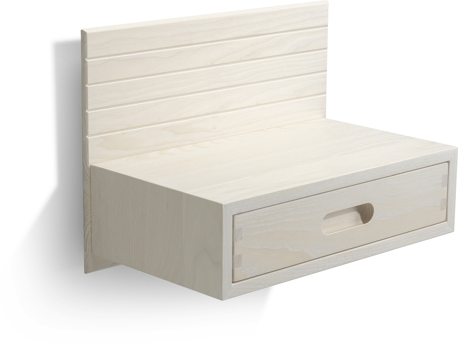 Sengebord med Skuffe - Altea Hvidolieret Ask, Stilfuldt Design