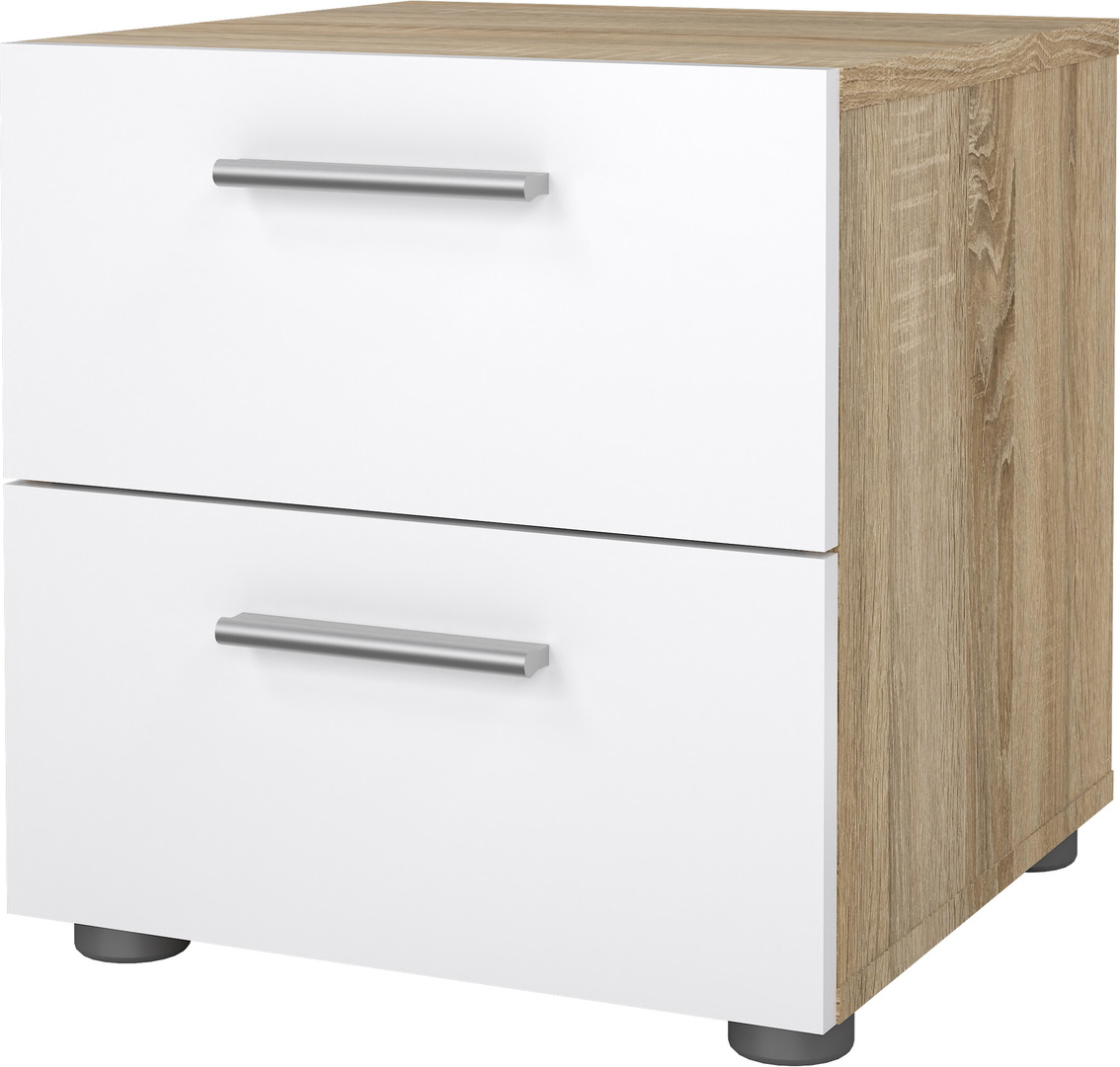 Sengebord Natbord Vesterholm Pepe Natur Hvid Højglans Skuffer H42xb40xd40cm Dansk Fsc