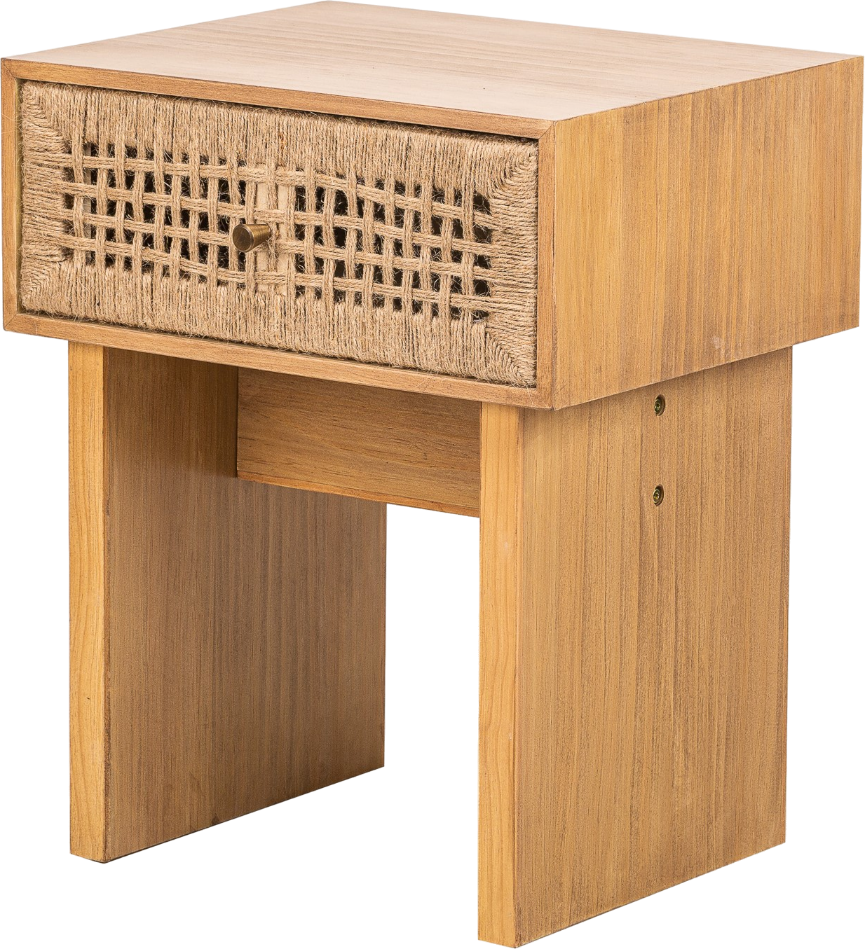 Sengebord Sidebord Nordlys Furniture Toledo   Fsc-certificeret Egetræ Med Flettet Reb Natur H55ã B45ã D36 Cm