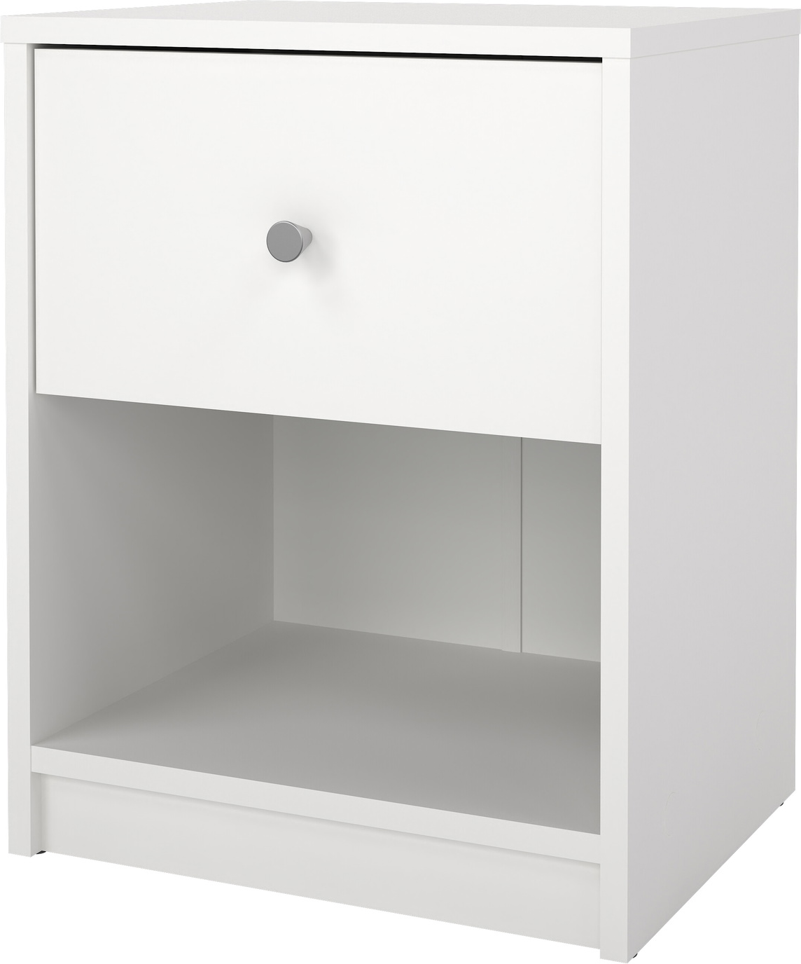 Sengebord Vesterholm May Hvid Kompakt Natbord Med Skuffe Og Hylde H48ã B38ã D30 Cm