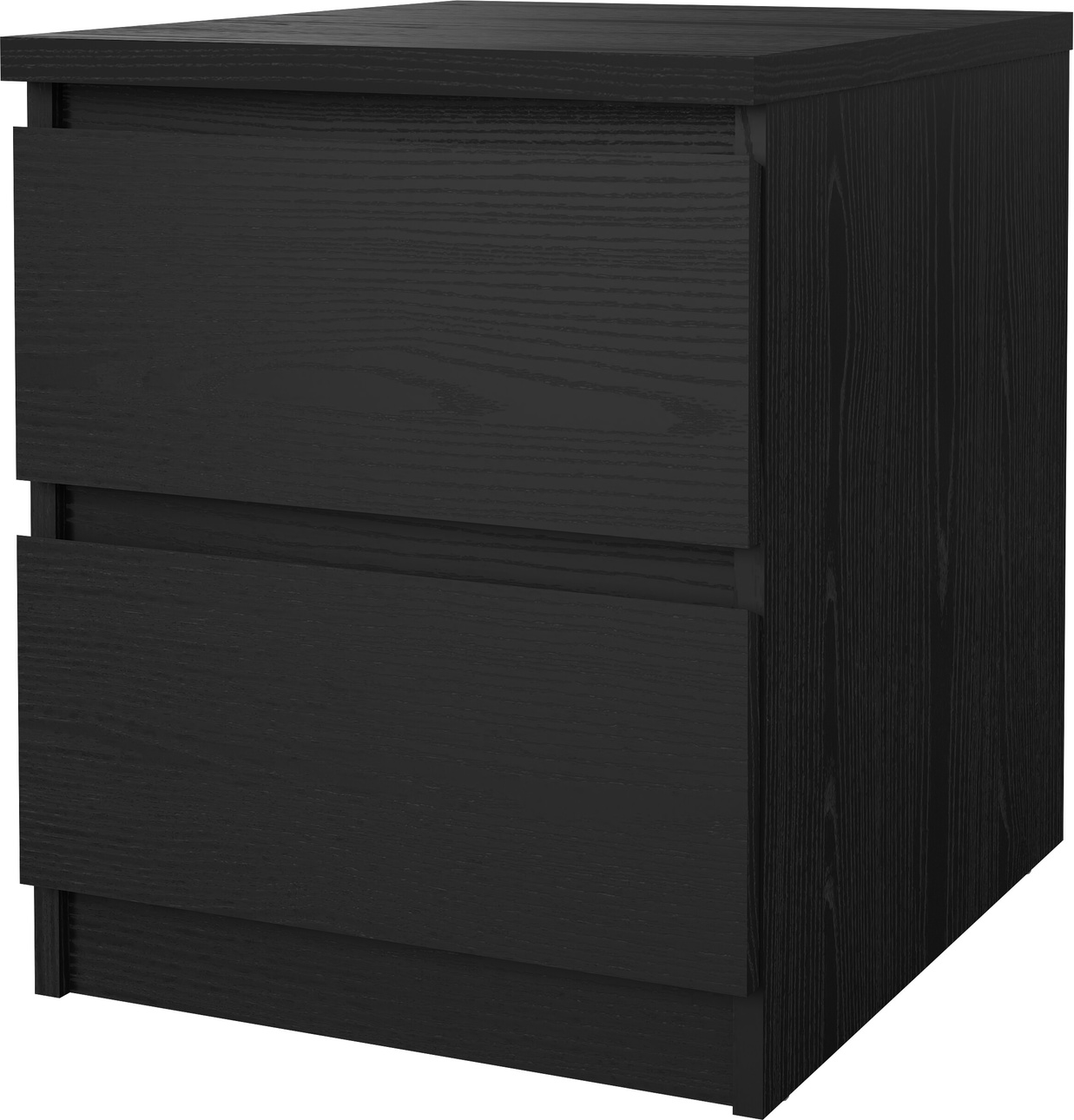 Sengebord Vesterholm Naia Natbord  Sort Folie På Spånplade    Skuffer  H49 5xb40 4xd50 Cm  Fsc  Lavet   Danmark