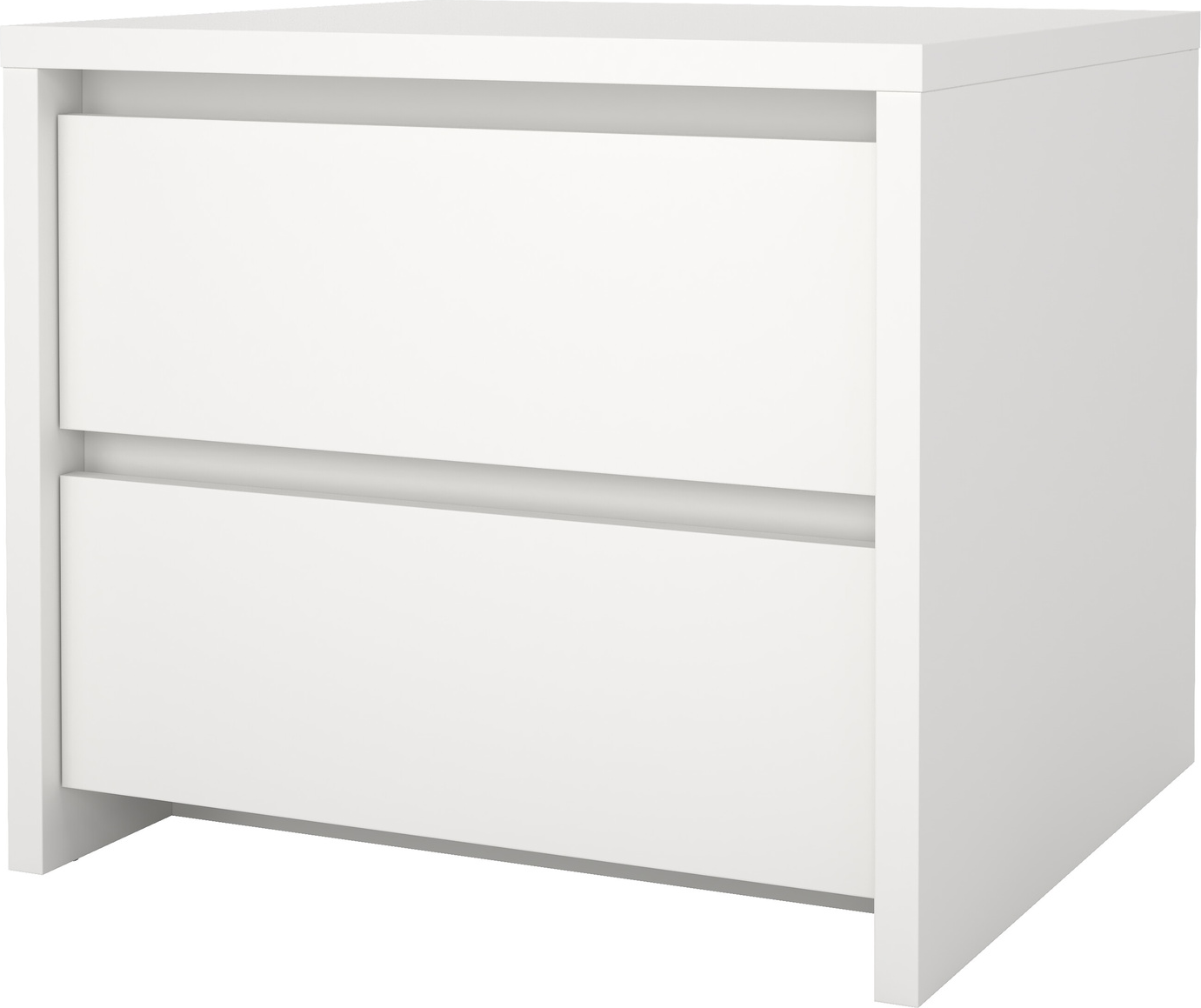 Sengebord Vesterholm Next   Hvidt Natbord      Skuffer  Fsc  Dansk  H45ã B51 6ã D48   Cm