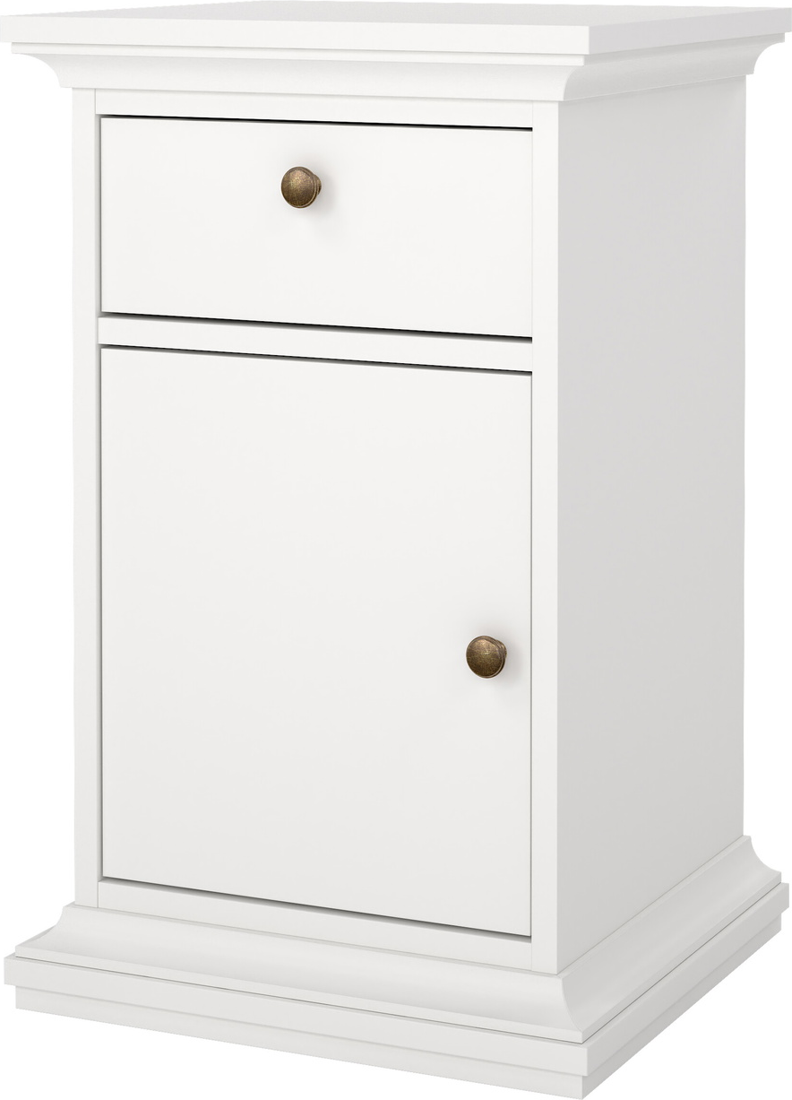 Sengebord Vesterholm Nora   Hvid Natbord    Skuffe Og Låge  Fsc  Spånplade  H70ã B44ã D40 Cm