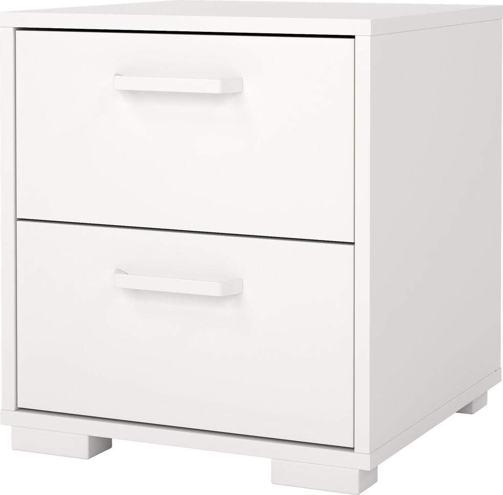 Sengebord Vesterholm Sofia   Hvidt Natbord Med   Skuffer  Kompakt 44ã 40ã 40 Cm  Dansk Produceret  Fsccertificeret