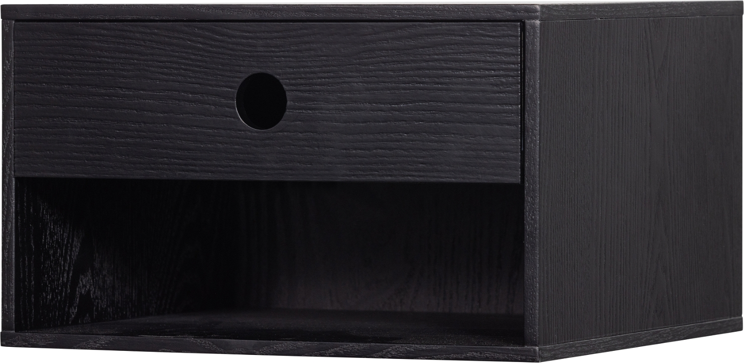 Sengebord Woood Nancy Svævende Væghængt Natbord Sort Mdf H20ã B34ã D30 Cm