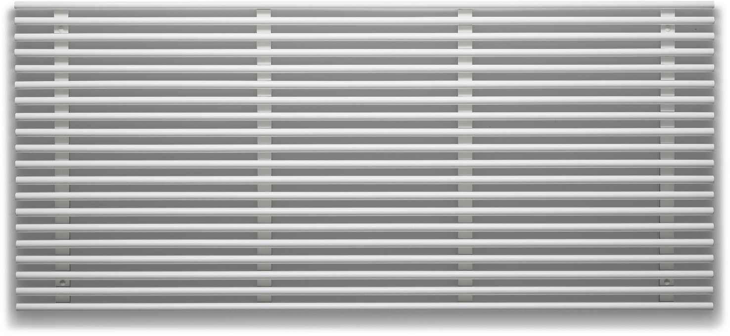Elegant hvid sengegavl i massiv birk - 124 cm til salg!