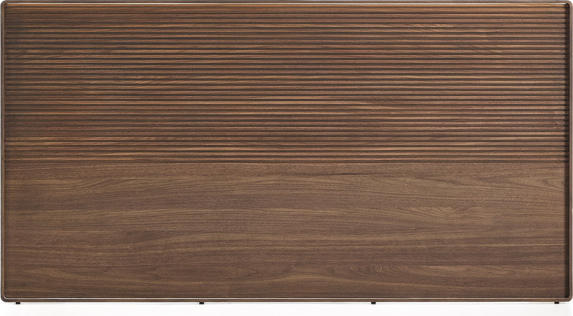 Sengegavl Kave Home Norlen Mørkebrun Valnødsfinér Finérbelagt Træ H91ã B172ã D6 Cm