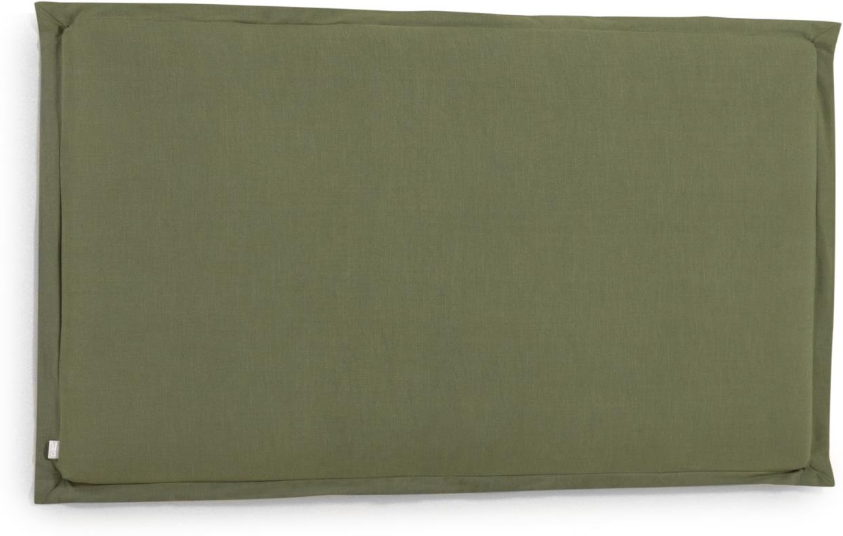 Sengegavl Kave Home Tanit Bæredygtig Grøn Polstret Stof Fsc Fyrretræ H106 L206 Cm