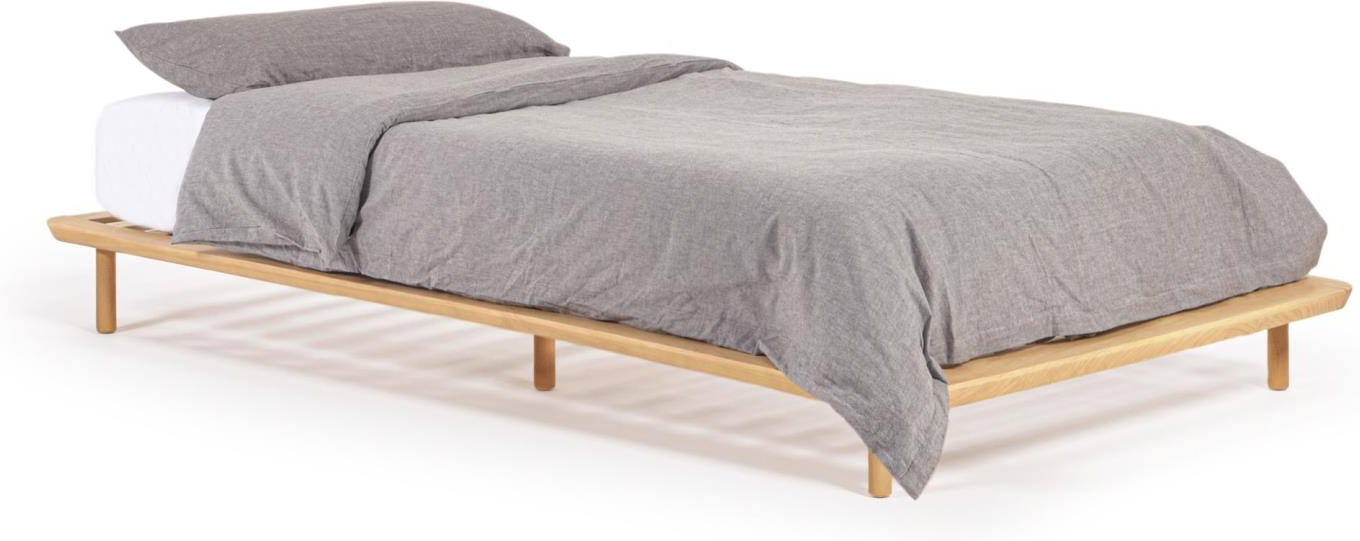 Sengeramme Til Enkeltseng Kave Home Anielle Massiv Asketræ 90ã 200 Cm Natur
