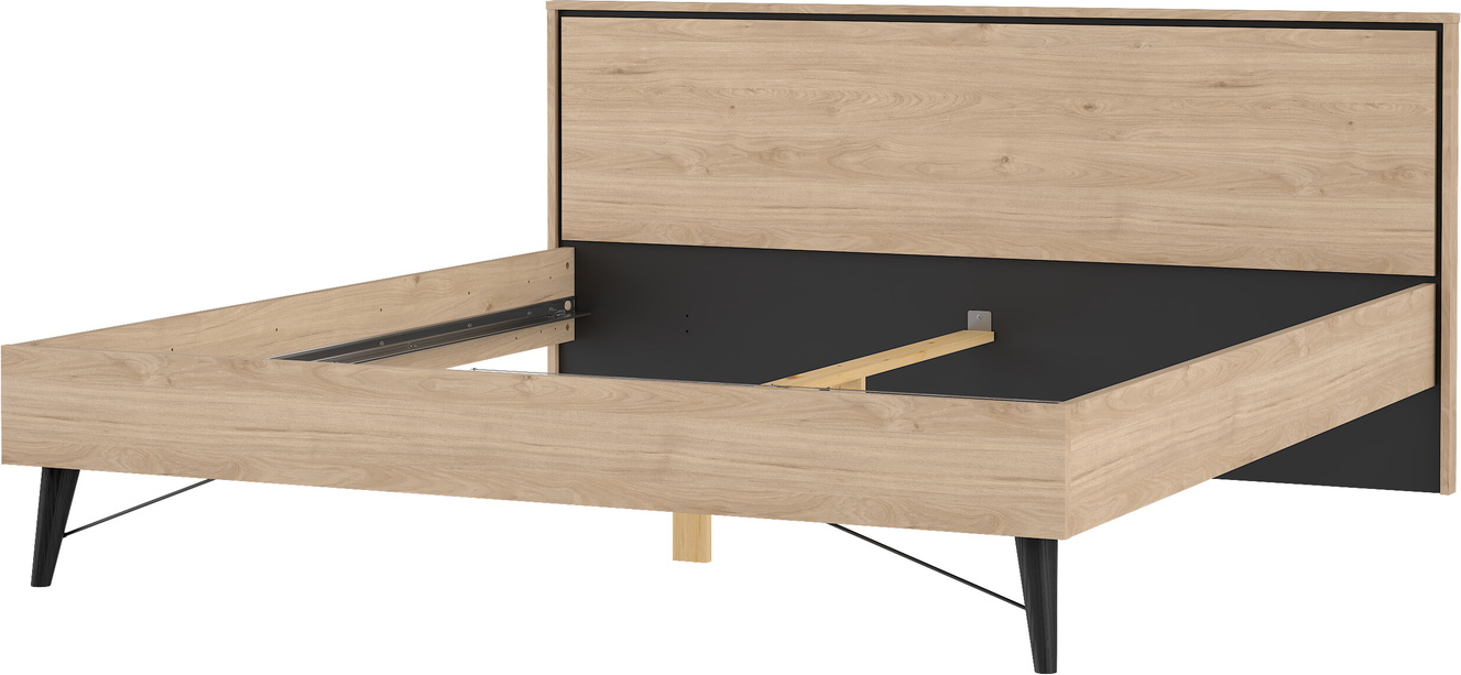 Sengeramme Vesterholm Askø 180x200 Cm  Jackson Hickory  Spånplade  Bøgben  Malet Finish  Uden Lamelbund