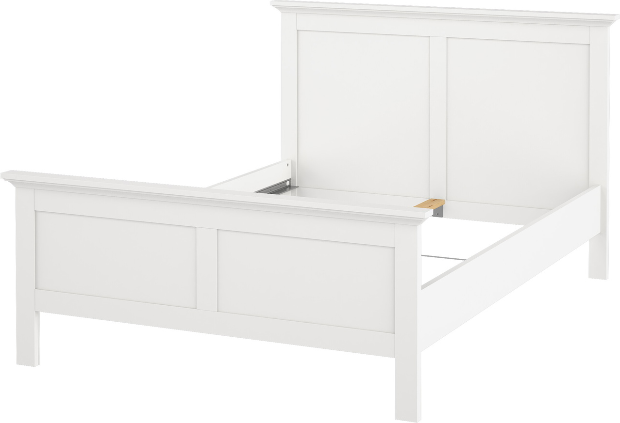 Sengeramme Vesterholm Nora 140x190 Cm  Hvid Spånplade  Uden Lamelbund