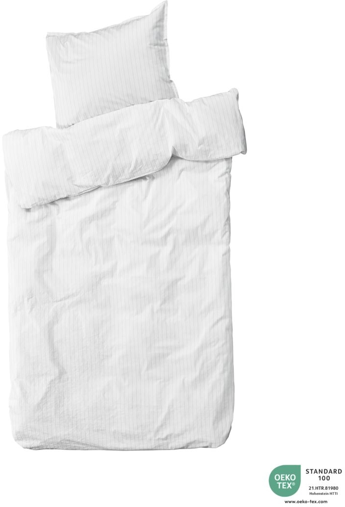 Sengesæt Bynord Dagny 140ã 220  70ã 50 økologisk Bomuld Percale Snow    Ocean