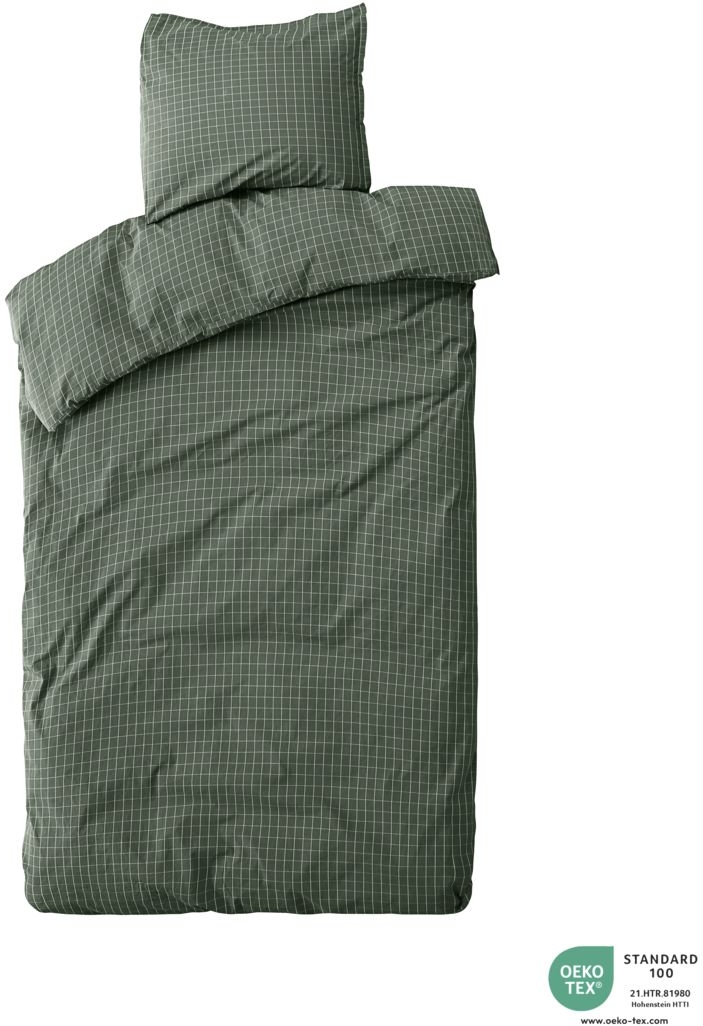 Sengesæt Bynord Erika økologisk Bomuld Percale 140x200 Cm Forest    Snow