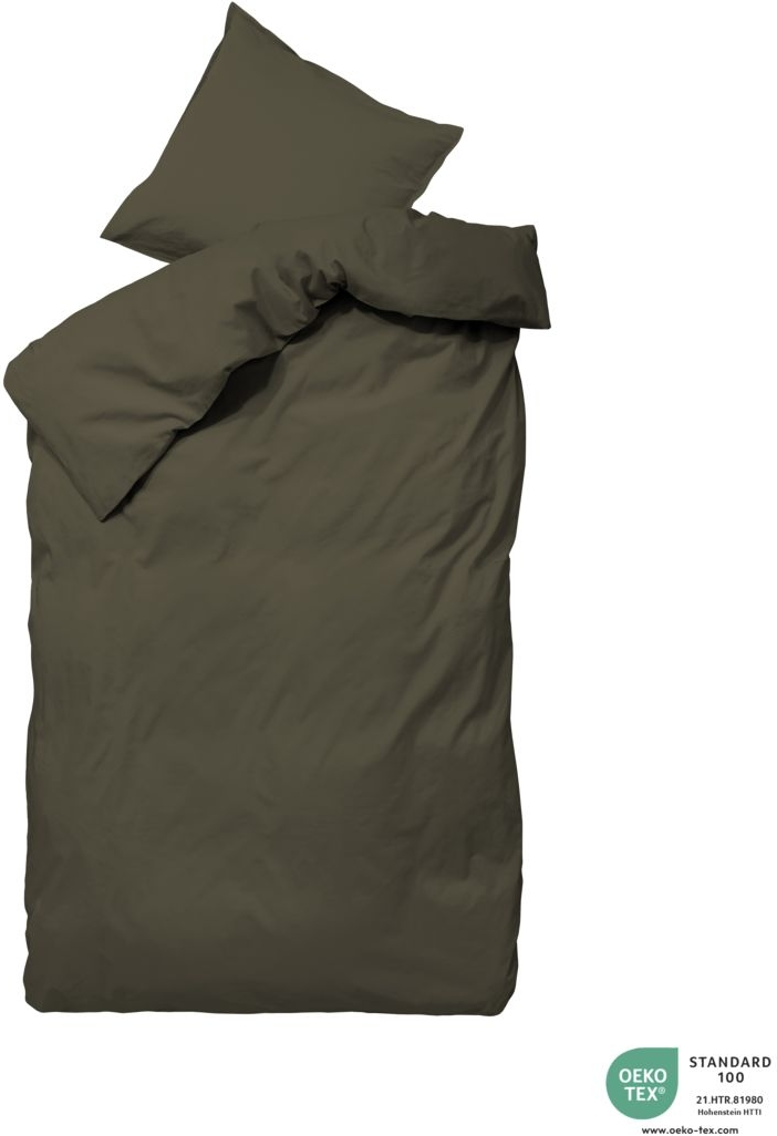 Økologisk Sengesæt Bynord Ingrid Percale Bark 150x210 cm