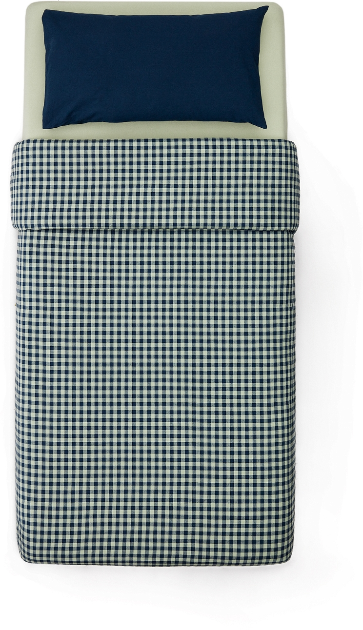 Børnesengesæt Kave Home Yanil - Grøn Vichy Ternet 60x120 cm