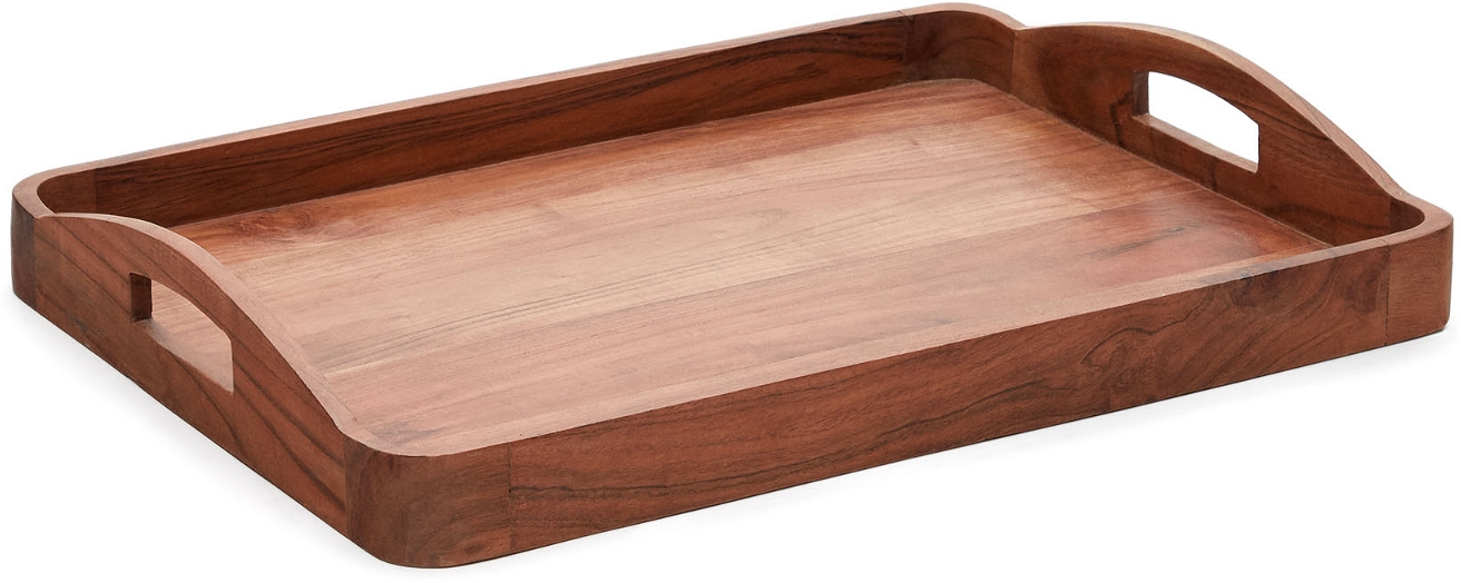 Serveringsbakke Kave Home Elissa Akacietræ Natur 45 54 Cm