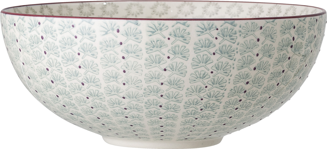 Serveringsskål Maya fra Bloomingville - Grøn Stentøj Ø28 cm