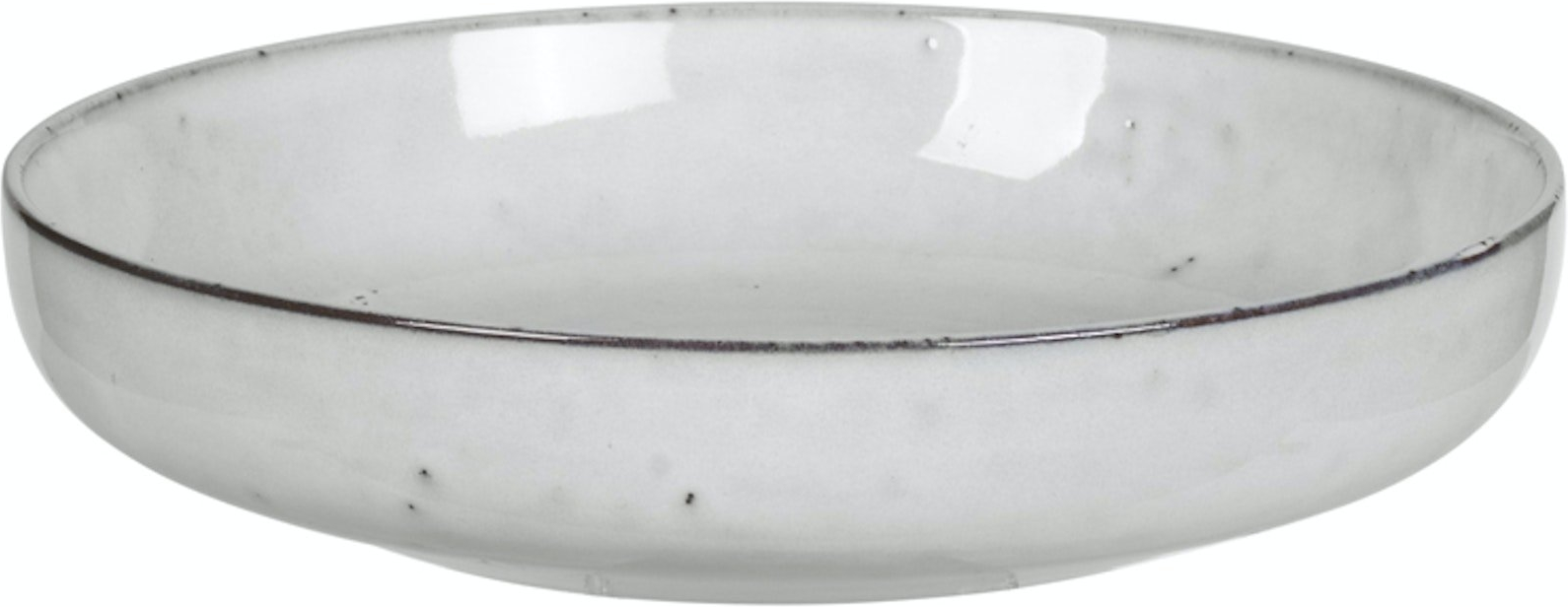 Elegant hvid serveringsskål i stentøj Ø22 cm fra Broste