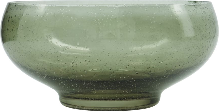 Serveringsskål House Doctor Rain   Grønt Glas ø18 Cm