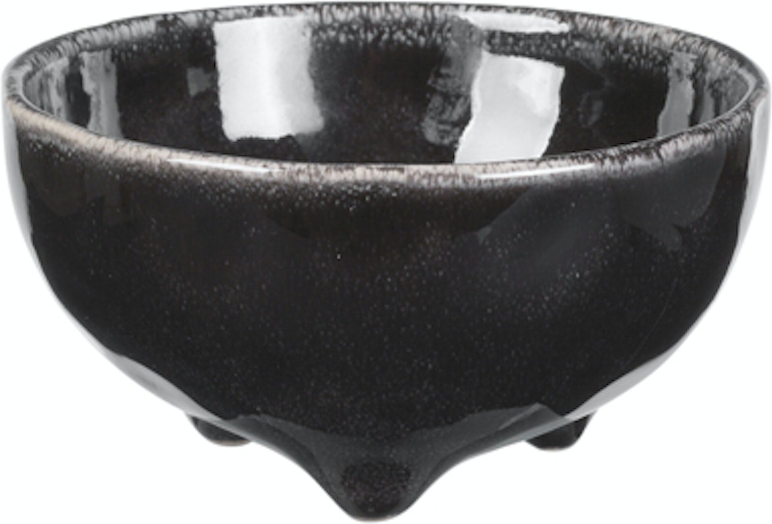 Elegant sort serveringsskål i stentøj - Broste Copenhagen