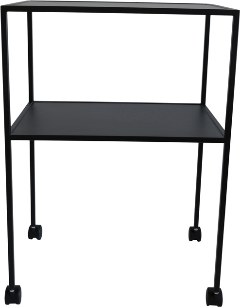 Serveringsvogn Spinder Design Trolly Sort Stål Med Hylder   Hjul H86ã B60ã D40 Cm