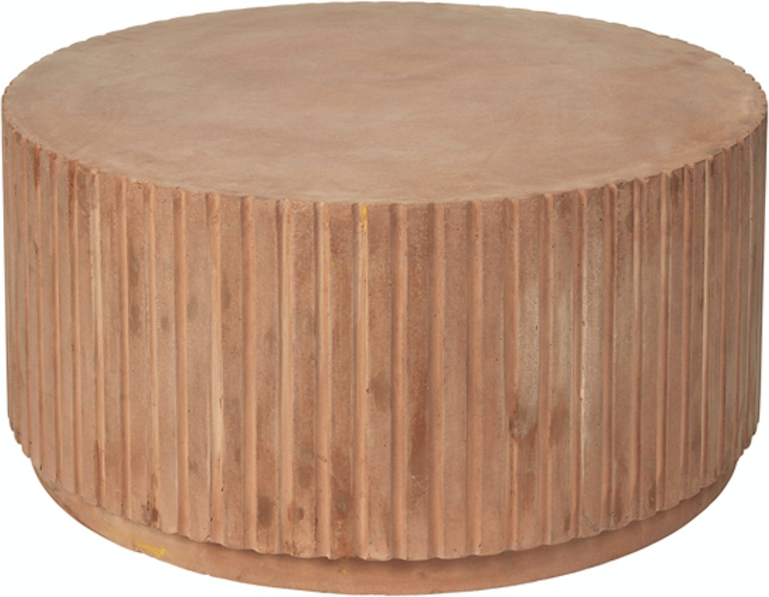 Stilfuldt Rillo Sidebord i Orange Fibercement fra Broste