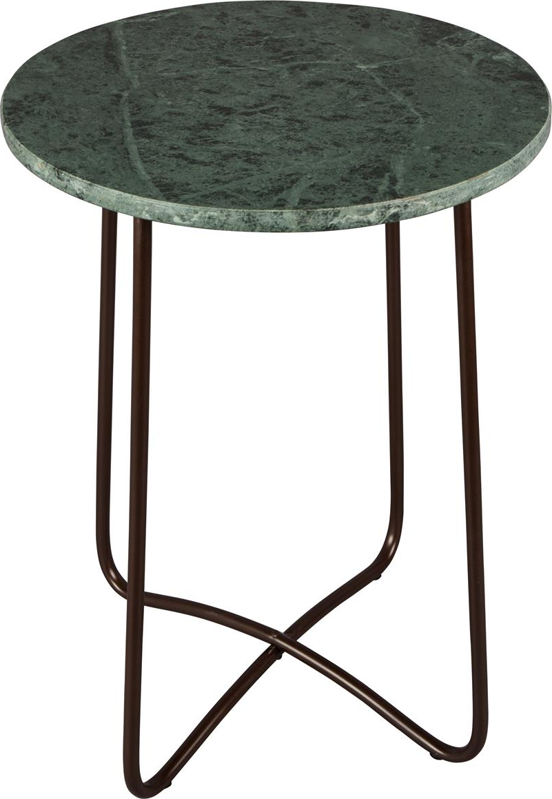 Elegant marmor sidebord med sort jernbase – Dutchbone Emerald