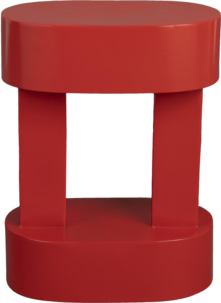 Ovalt Sidebord Dutchbone Magenta i Brun Retro-chic