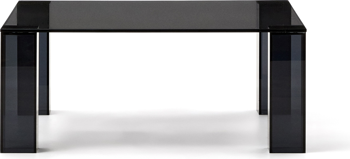 Sidebord Kave Home Adularia Kvadratisk Mørkegråt Hærdet Glas 85ã 85 Cm H35