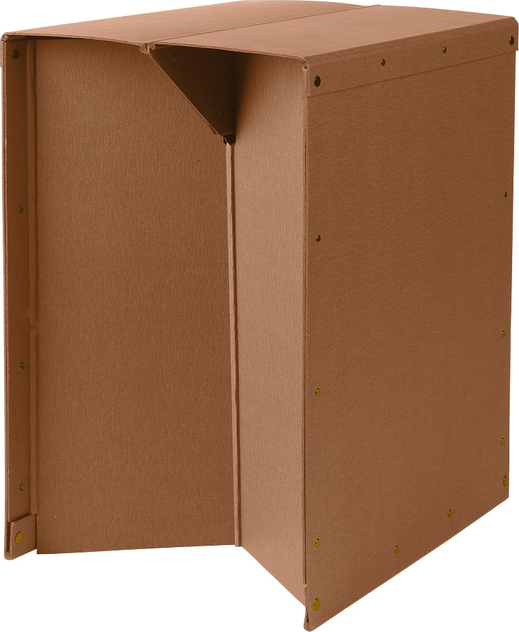 Sidebord Kristina Dam Edo Pap Og Stof Foldbart Brændt Brun 81ã 52 Cm