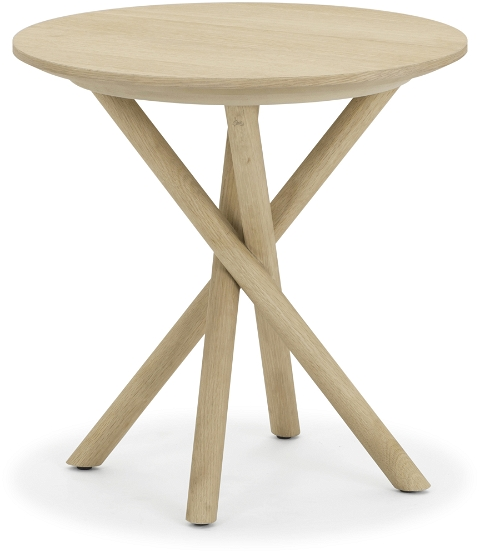 Elegant rundt egetræssidebord fra Nielsen Design