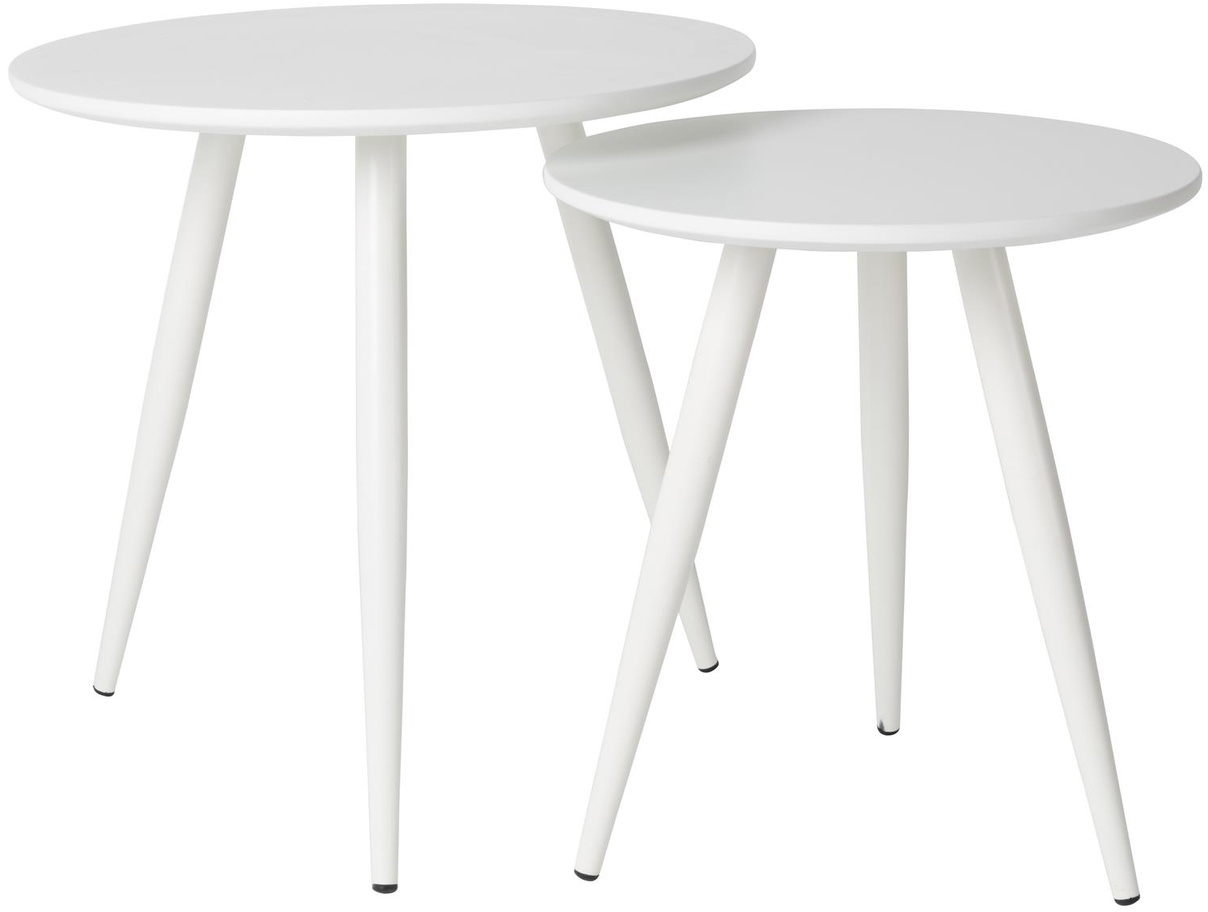 Elegant Offwhite Sidebord Sæt Ø50 cm fra Studio White
