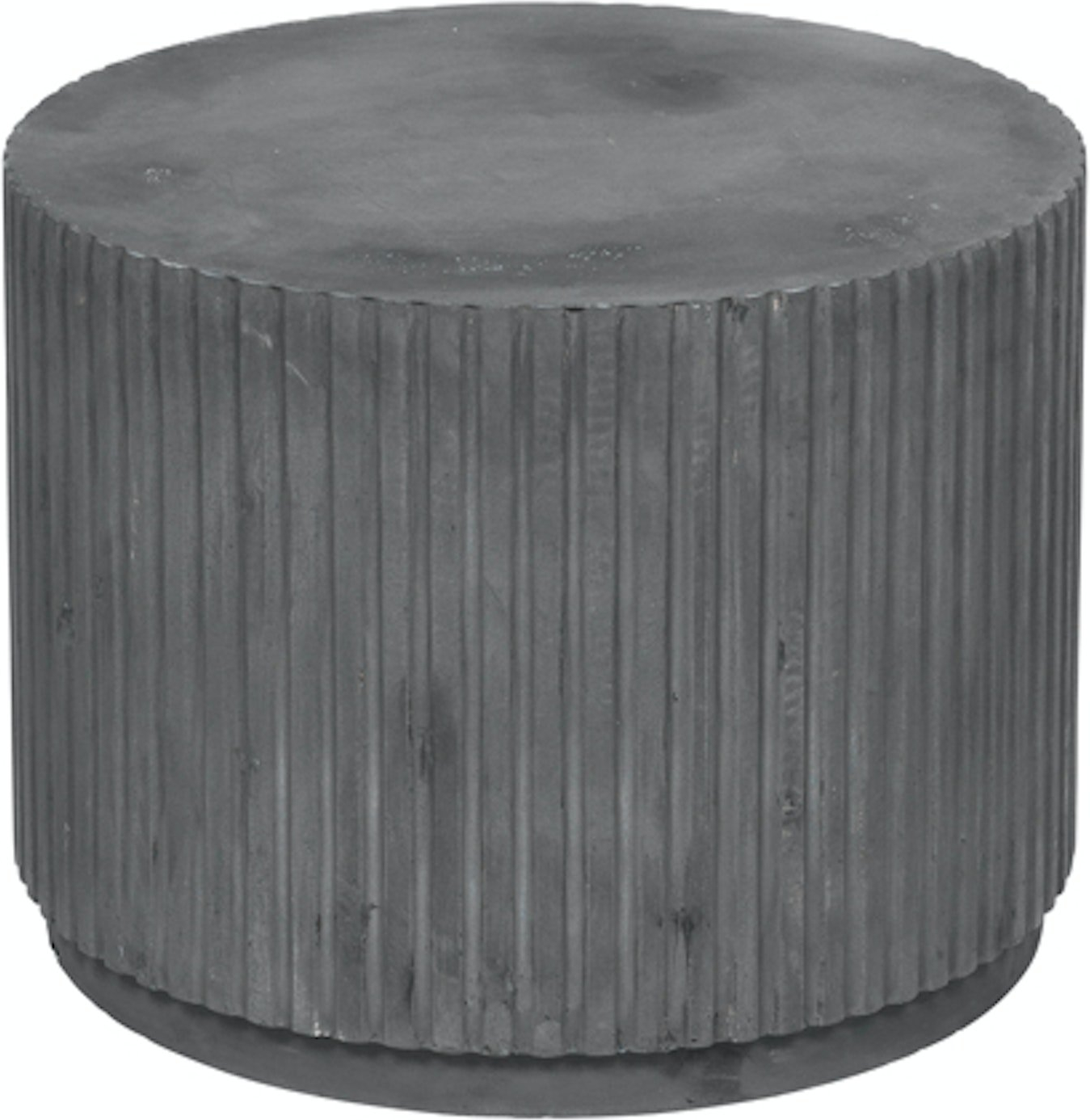Elegant Grå Fibercement Sidebord Rillo fra Broste Copenhagen