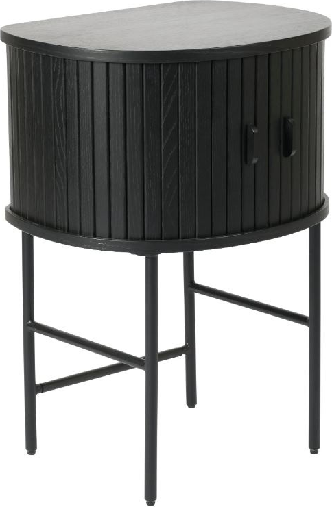 Sidebord   Småbord Nordique Design Nola   Egetræ   Sort Metal H70   B50   D40 Cm Fsc-certificeret