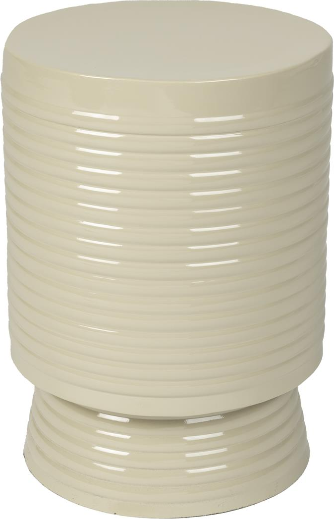 Sidebord Småbord Studio White Sven Elfenben Jern ø25   H36 Cm