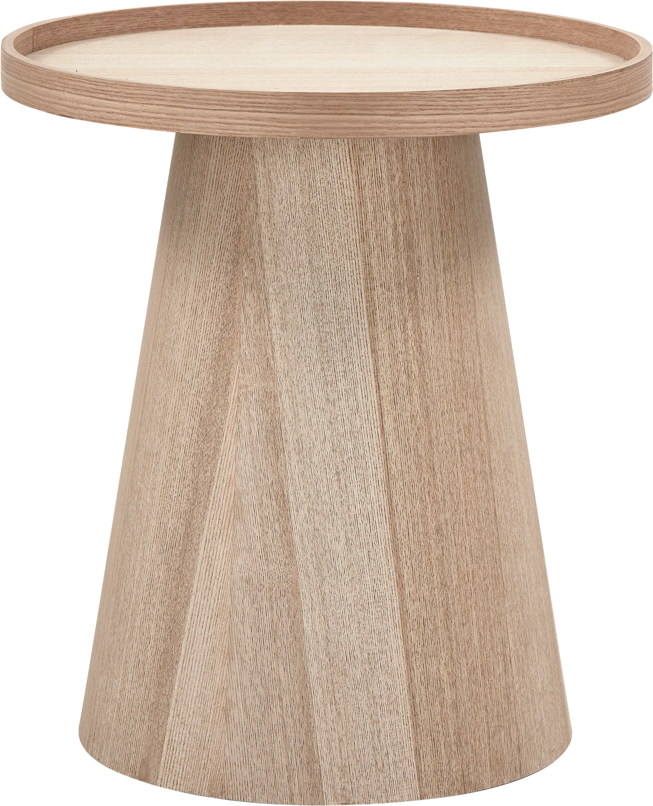 Sidebord Småbord Woood Maud Naturtræ Lakeret Mdf ø45 H50 Cm Minimalistisk
