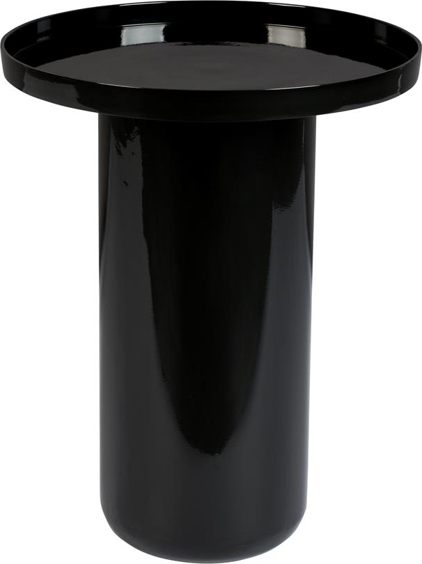 Sidebord Småbord Zuiver Shiny Kulsort Aluminium ø40 H51 Cm