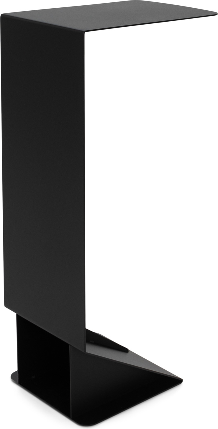 Sidebord Sofabord Spinder Design Bruce  -formet Sortlakeret Stål Med Hylde   Minimalistisk Udendørs Design