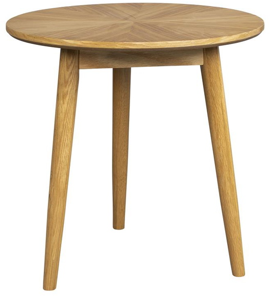 Elegant Sidebord Fabio i Mørk Sand - Ø50 H50 cm