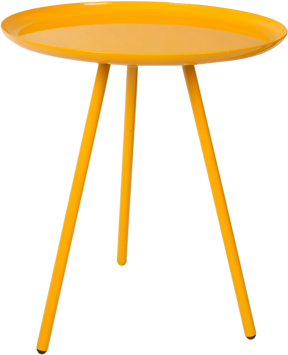 Rundt Orange Metal Småbord - Studio White Frost 39 cm