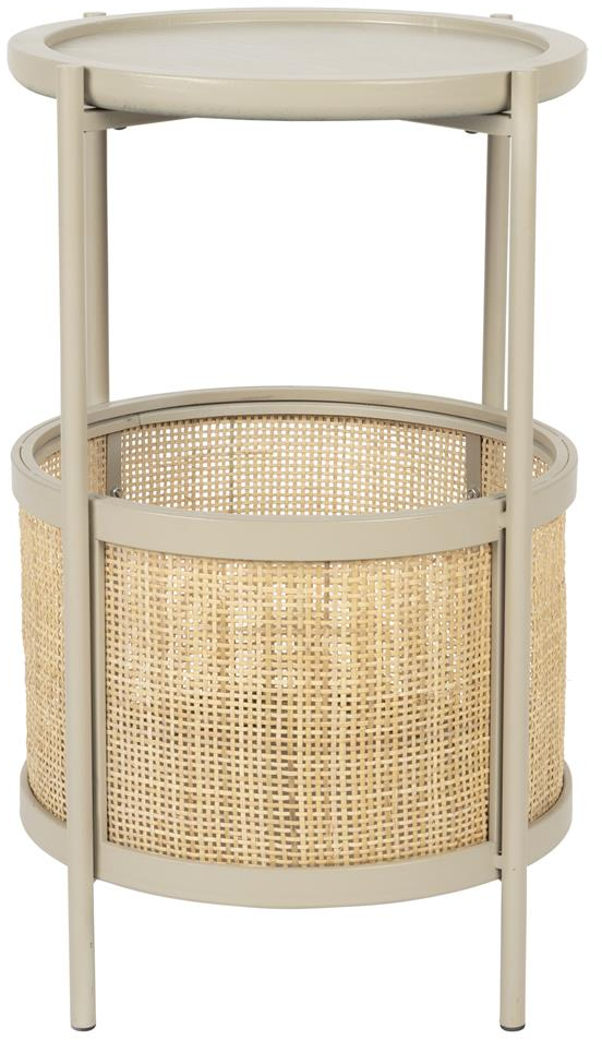 Elegant sidebord i stenlysgrå rattan fra Studio White